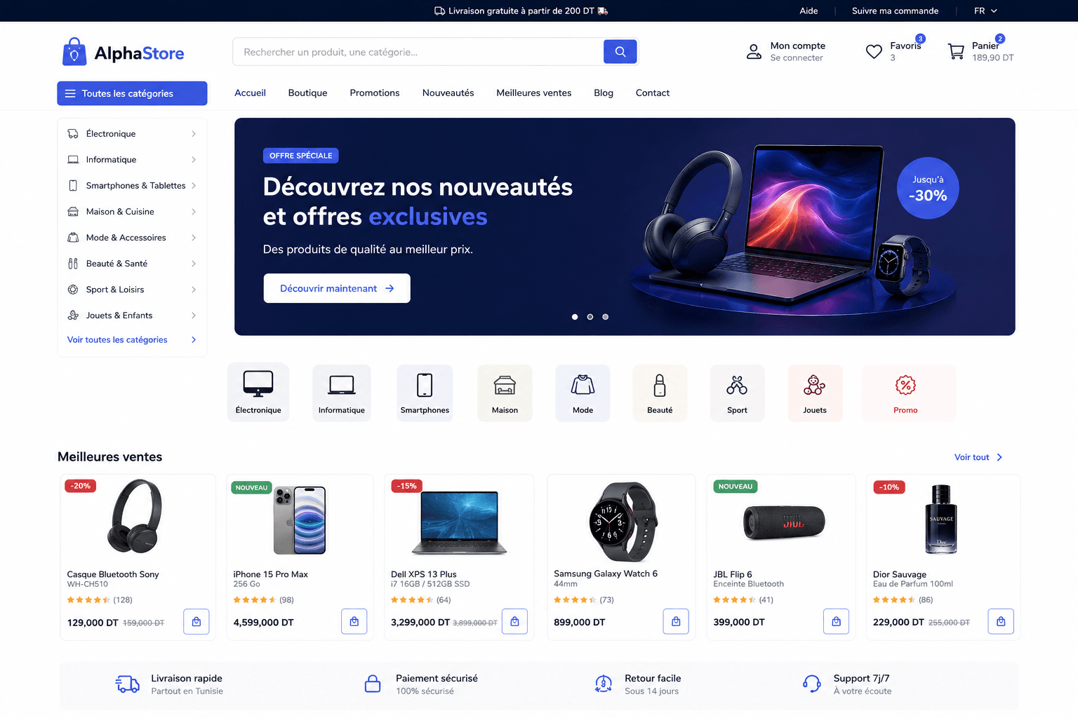 AlphaStore storefront