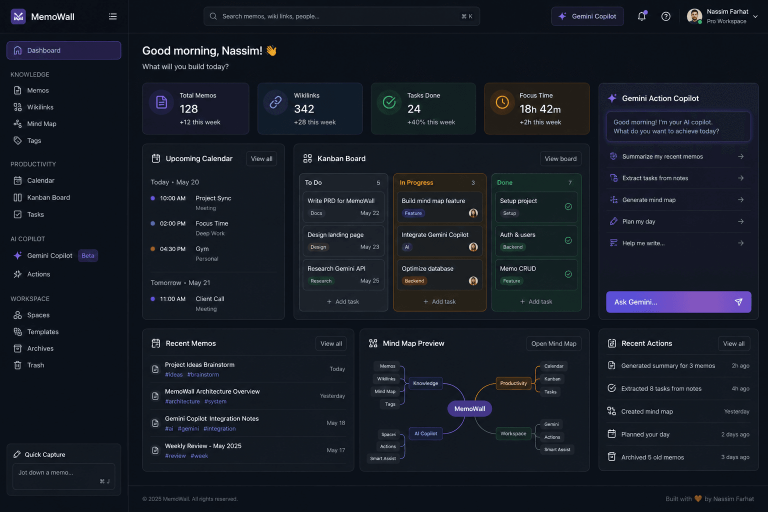 MemoWall workspace screenshot