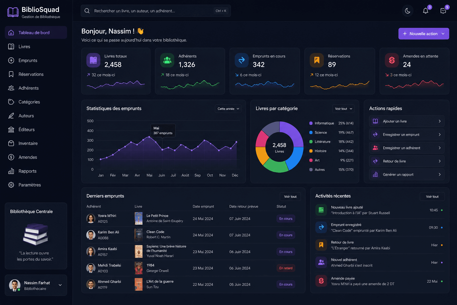 Bibliotheque WebApp UI