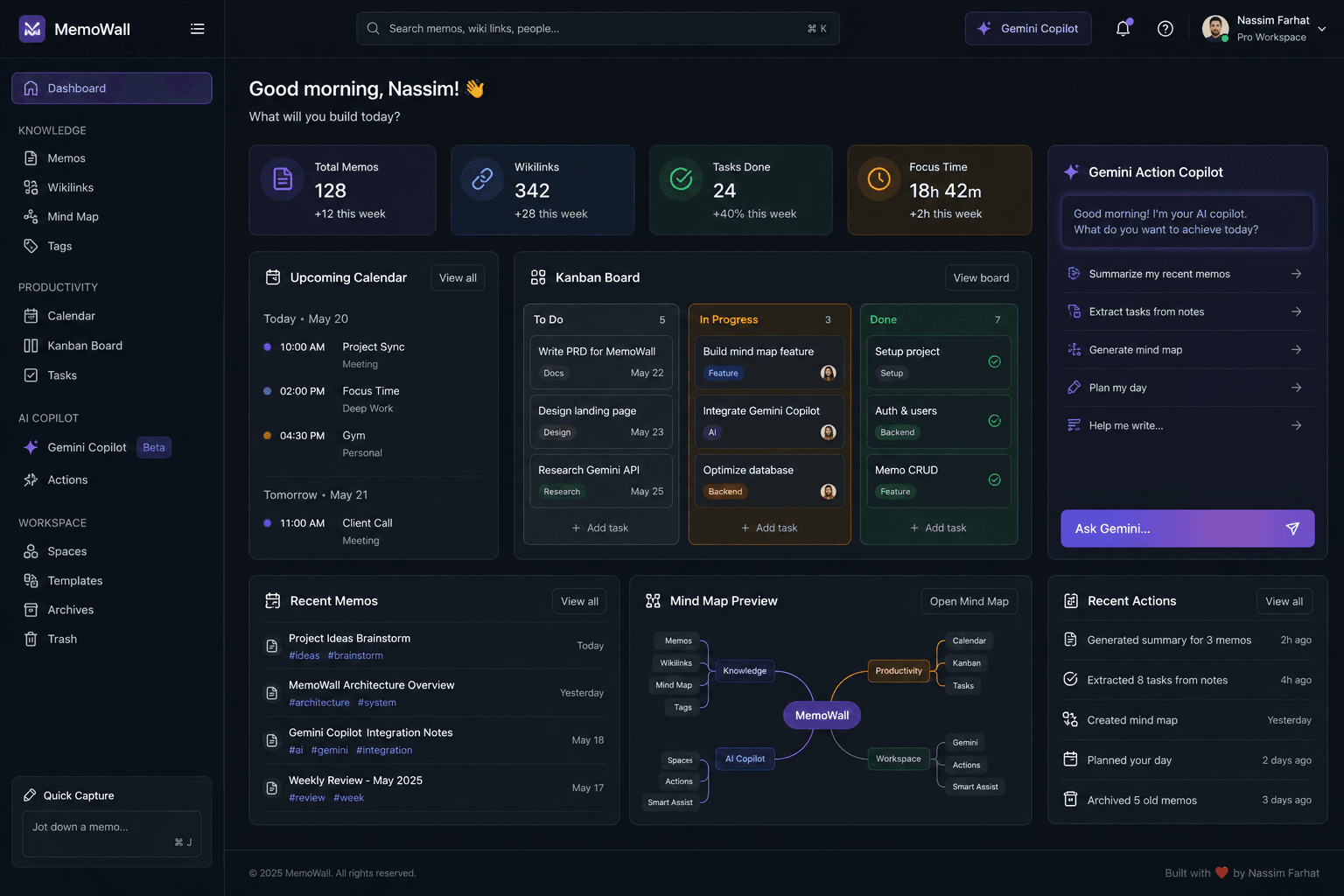 MemoWall workspace screenshot
